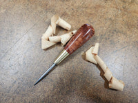 Specialty Pocket Scratch Awl - Harold & Saxon - Red Mallee Burl