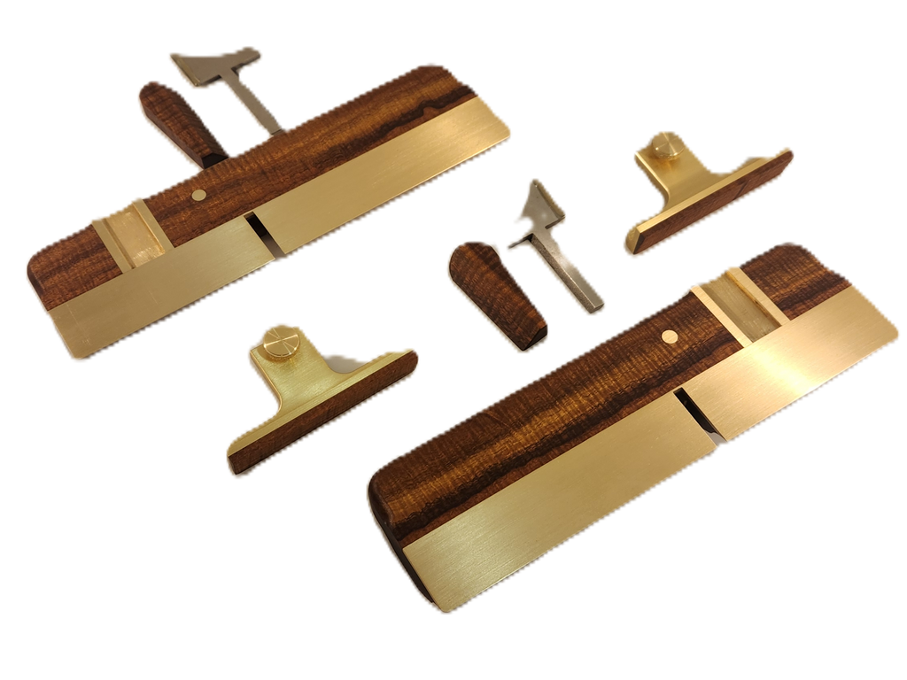 Specialty Ringed Bowyakka Side Rebate Planes - Pair with 6:1 and 8:1 Dovetail Fences