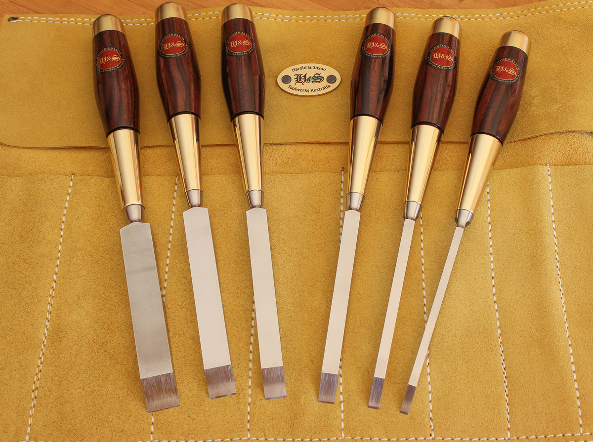 Ebony Mortise Chisels - Set of Six